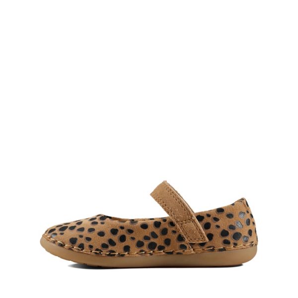 Clarks Girls Skylark Tap Toddler Casual Shoes Animal Print | CA-2390875